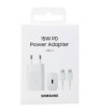Samsung Caricatore 15W EP-T1510X PD USB-C +Cavo 1m USB-C White